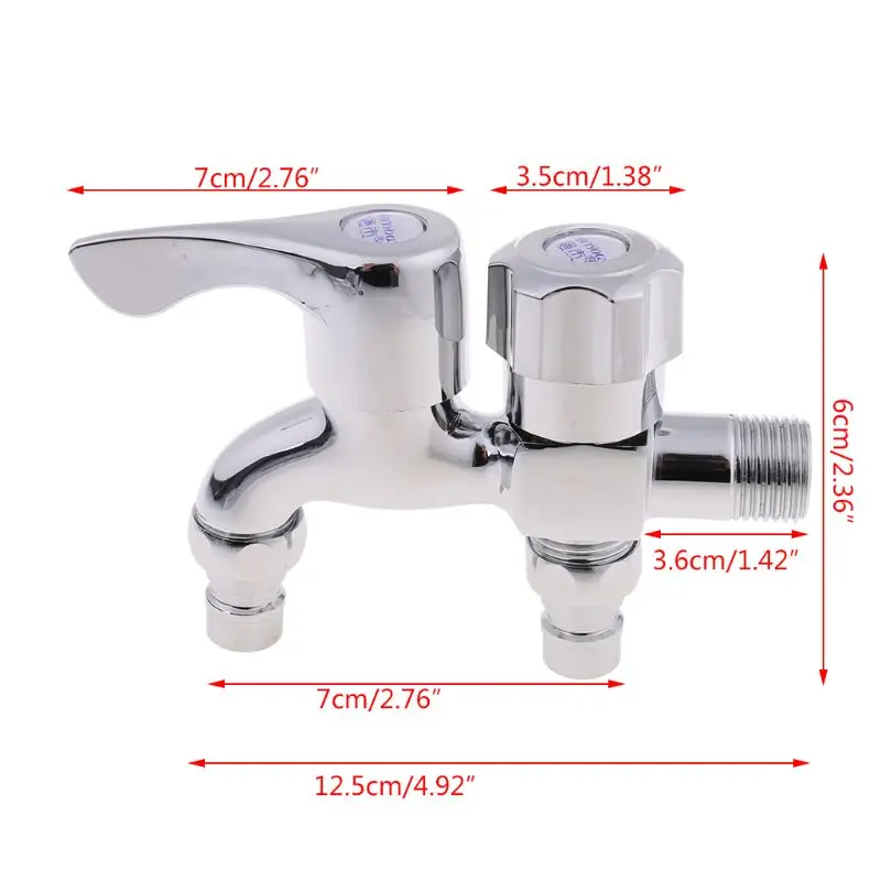

Multifunctional Washing Machine Faucet Double Outlet Dual Connector Water Tap