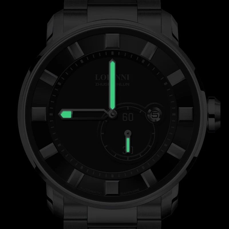 LOBINNI Швейцария мужские часы люксовый бренд Авто Дата Механические Мужские