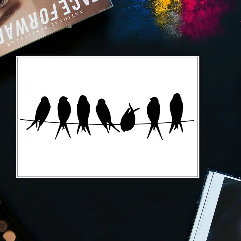 Прозрачный силиконовый штамп с изображением животных волшебника птицы печать