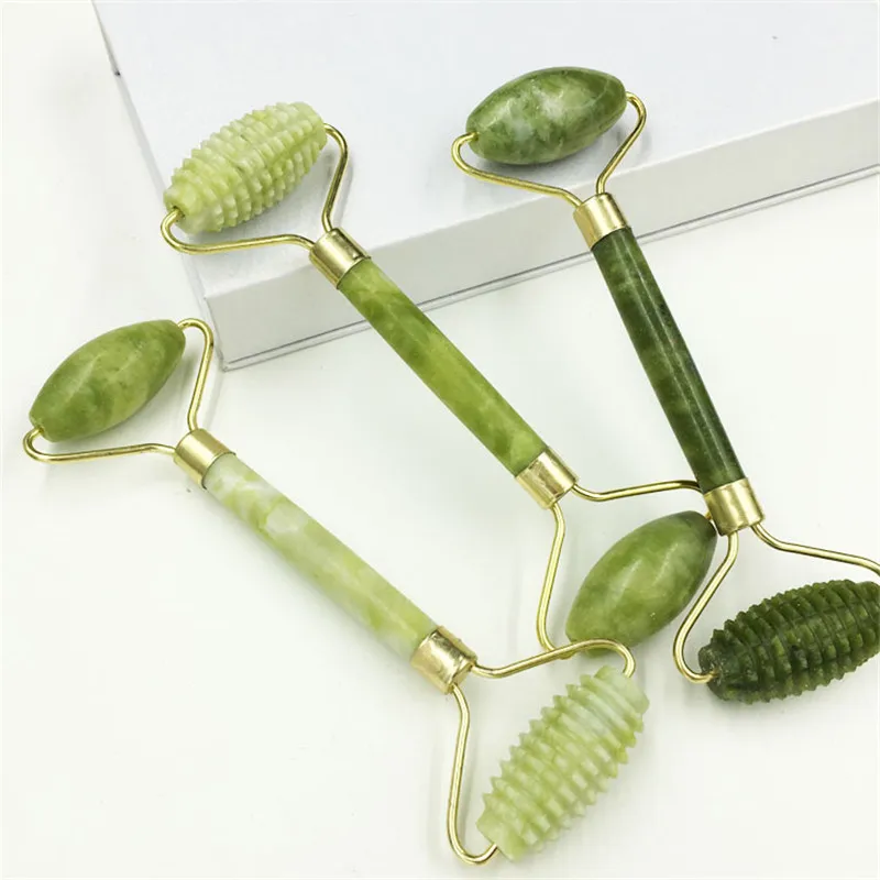 

Facial Massage Roller Guasha Board Double Heads Jade Stone Face Lift Body Skin Relaxation Slimming Beauty Neck Thin Lift