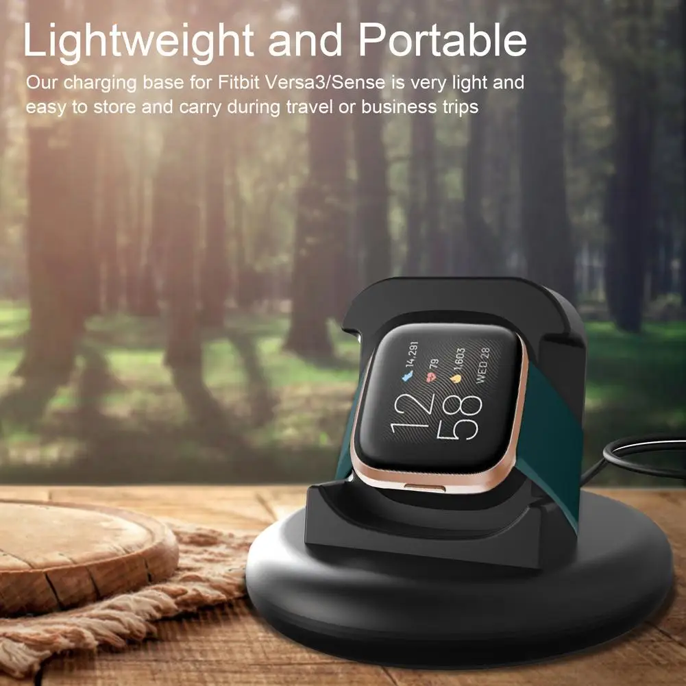 

USB Watch Charger Cable Charging Dock Station Portable Smart Watch Charger Base Adapter For Fitbit Versa3/Sense