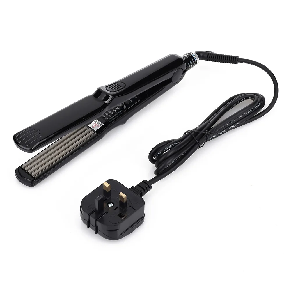 UK plug Профессиональные щипцы для завивки волос, электрические щипцы, Керамические Гофрированные щипцы для завивки волос, стайлер для волос, электрическая гофра - Цвет: UK plug