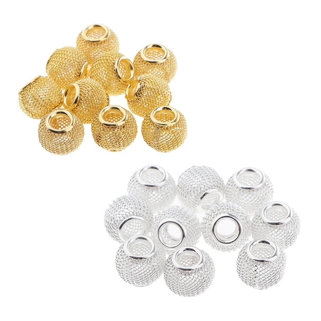 

10x Hollow Out Spacer Big Hole Loose Beads Pendants Diy Jewelry