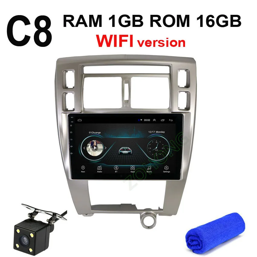 C8 1G 16G CAM DSP 10,2 дюймов 2.5D Android 9,0 автомобильный DVD мультимедийный плеер для hyundai Tucson Автомобильный gps навигатор Авторадио рекордер стерео carplay - Цвет: C8 1G 16G CAM