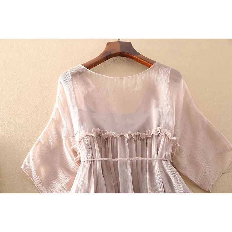 Женский комплект из 2 предметов элегантный топ и платье с V образным вырезом