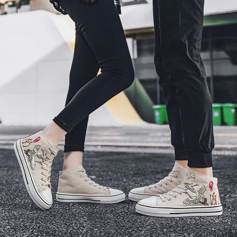 

Мужская модная холщовая обувь Soulier для мужчин, повседневная мужская обувь, высокие кроссовки, кроссовки