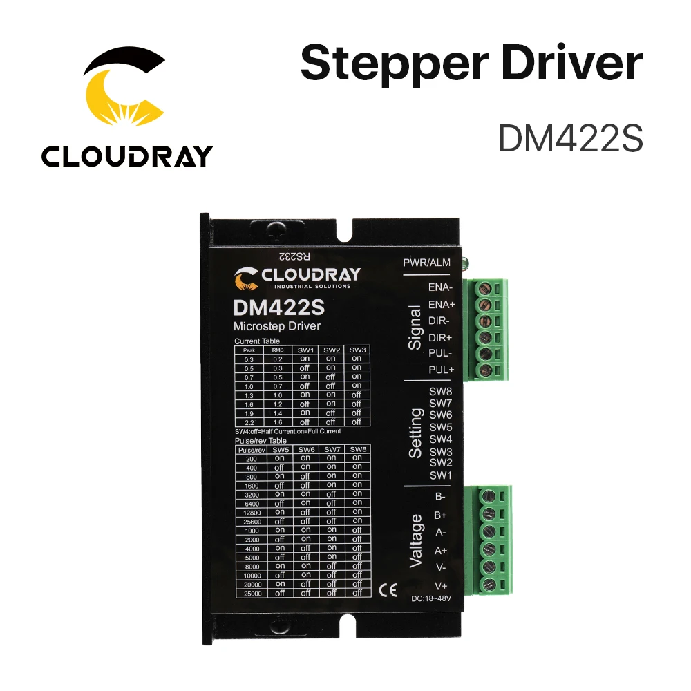 2-corrente da Saída 0.3-2.2a da Tensão de Alimentação 18-48vdc do Motorista Dm422s do Motor Deslizante para 42 Motor Deslizante Nema17