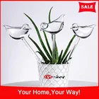 3 упаковки, самополивающиеся глобусы для растений, ручная выдувка в форме птицы, прозрачные стеклянные аквалампы, украшение для ваз Home для цветов