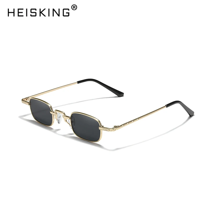 

HEISKING Retro Small Square Metal Steampunk Sunglasses Women Men Fashion Glasses Vintage Female High Quality Alloy Frame Eyewear
