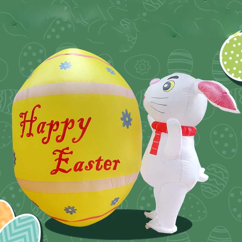 

Easter Decoration 2022 Led Light Easter Inflatable Toys Colorful Easter Eggs Rabbit Holiday Indoor Outdoor Toys Yard Decoration