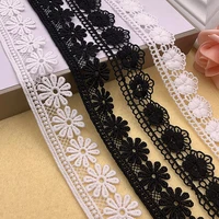 black and white unilateral non stretch milk silk lace water soluble embroidery barcode clothing accessories