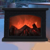 led fireplace flamless log fire effect vintage lantern plastic usb home decor