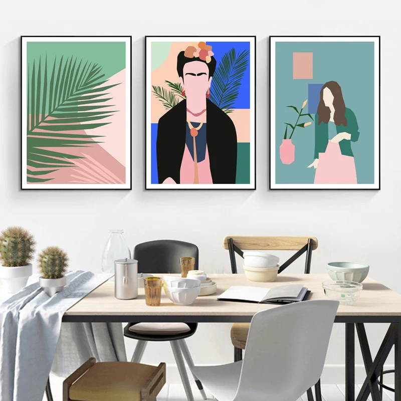 

Nordic Abstract Canvas Painting Famous Figure Picture Printed Modern Wall Art Home Decor Poster Living Room Girl Bedroom