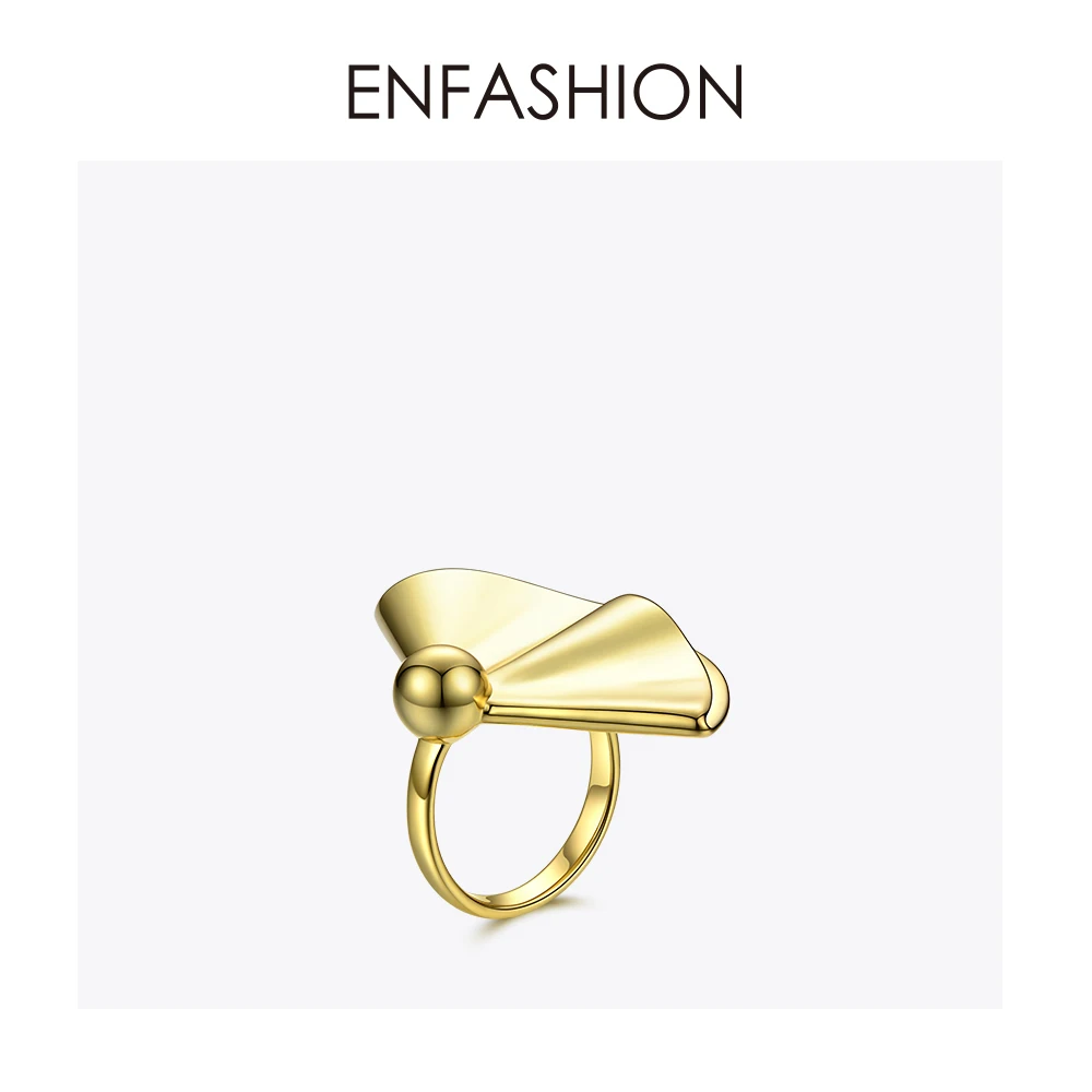 Enfashion кольцо с драпировкой золотого цвета, большие латунные обручальные женские кольца для женщин, вечерние кольца, модные ювелирные изделия Ringen Anelli RF184004