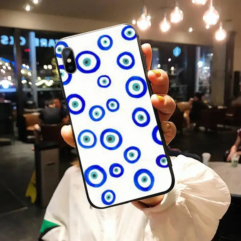 

Evil Eye Illustrations pattern Phone Case for iPhone 11 12 pro XS MAX 8 7 6 6S Plus X 5S SE 2020 XR