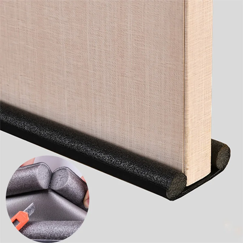 

95cm Door Seal Strip Windproof And Dust-Proof Under Door Draft Stopper Sound Proof Noise Reduction Foam Weather Stripping