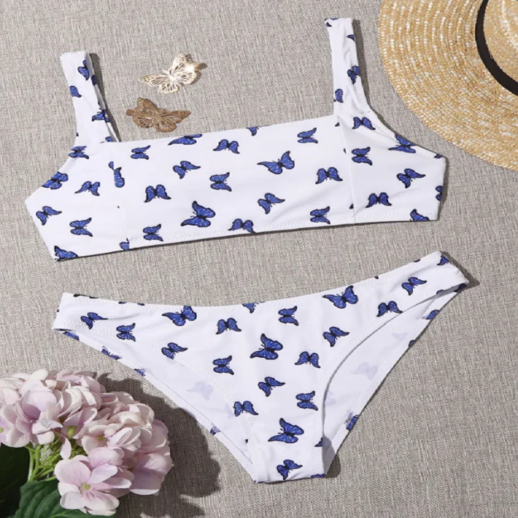 

2022 new sexy small fresh back lace up split Bikini Swimsuit swimsuit women
