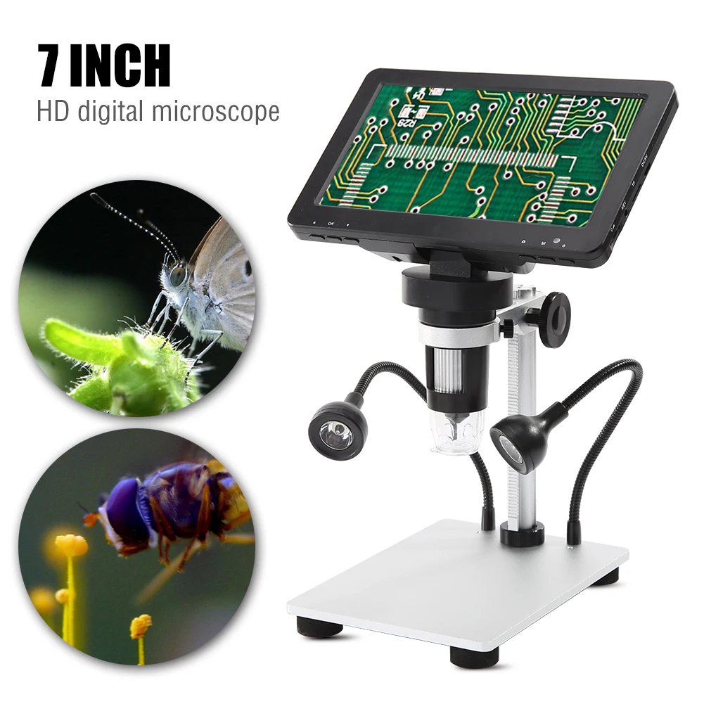 DM9 HD 1200X 8 светодиодный USB цифровой микроскоп камера эндоскоп Лупа с кронштейном