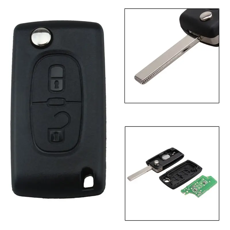 

2 Buttons Remote Folding Car Key For Peugeot 307 3008 308 408 43Hz PCF7961 ID46 CE0536 Flip Key Fob