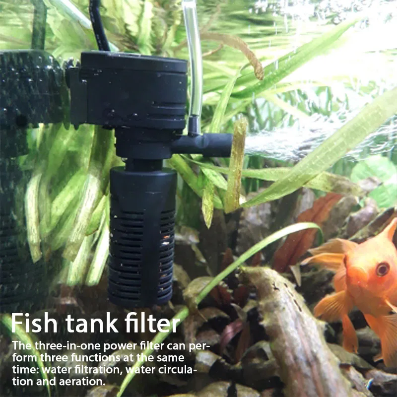 Дешевый мини-насос для аквариума 2 Вт фильтрации губки водный поток увеличение