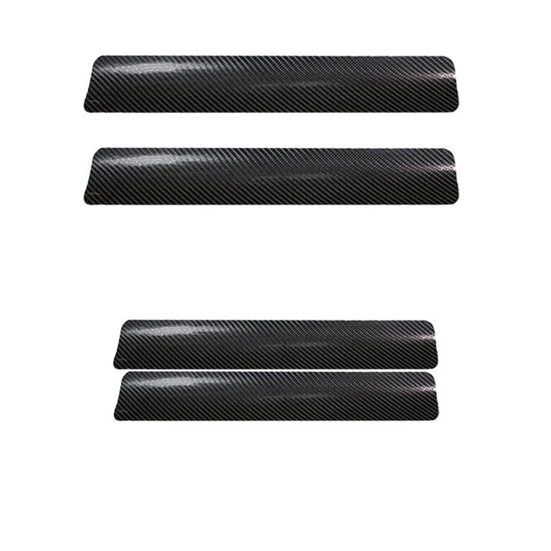 4PCS Black 4 шт. автомобильный стиль автомобильный порог двери анти-удар полосы протектор углеродного волокна наклейка бампера протектор для Toyota Chr Lexus Es250 - Цвет: 4PCS Black