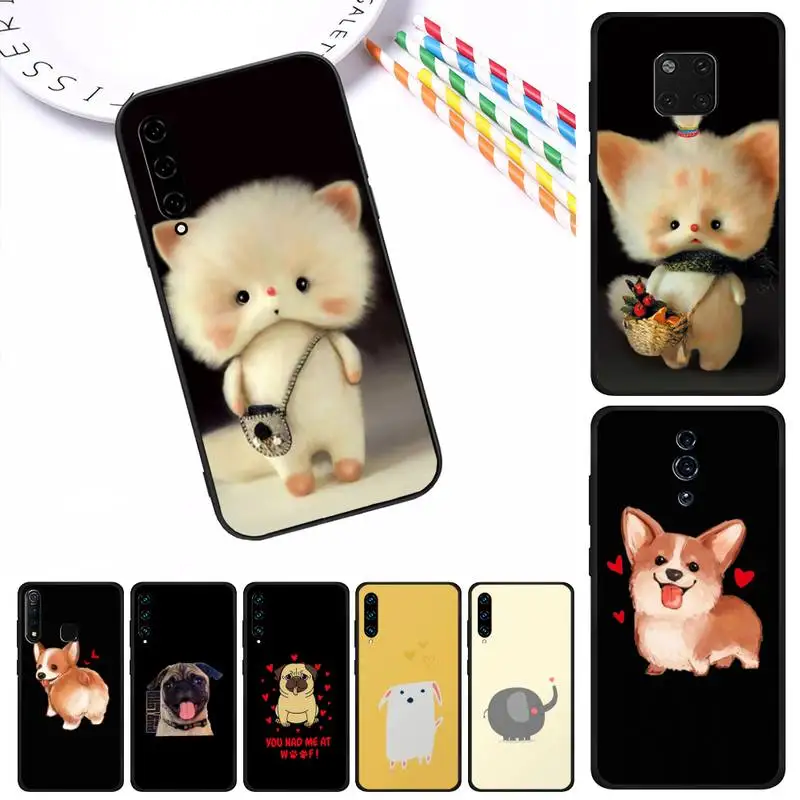 Милый чехол для телефона Corgi с изображением милого мопса лорд собаки животного