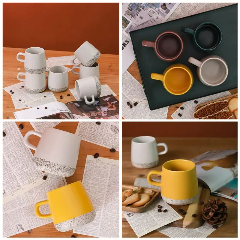 

Coffee Mug Set Set Of 6 Large-sized 12 Ounce Ceramic Coffee Mugs For Coffee, Tea, Hot Chocolate For Kitchen