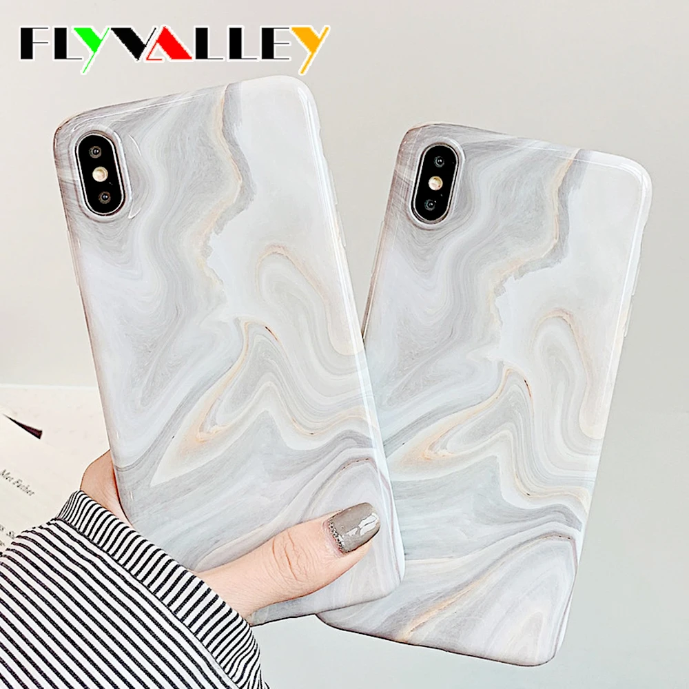 Чехлы под мрамор для айфон 11 Pro Max 6 6S 7 8 плюс чехол серый белый мягкий TPU на XR XS MAX X
