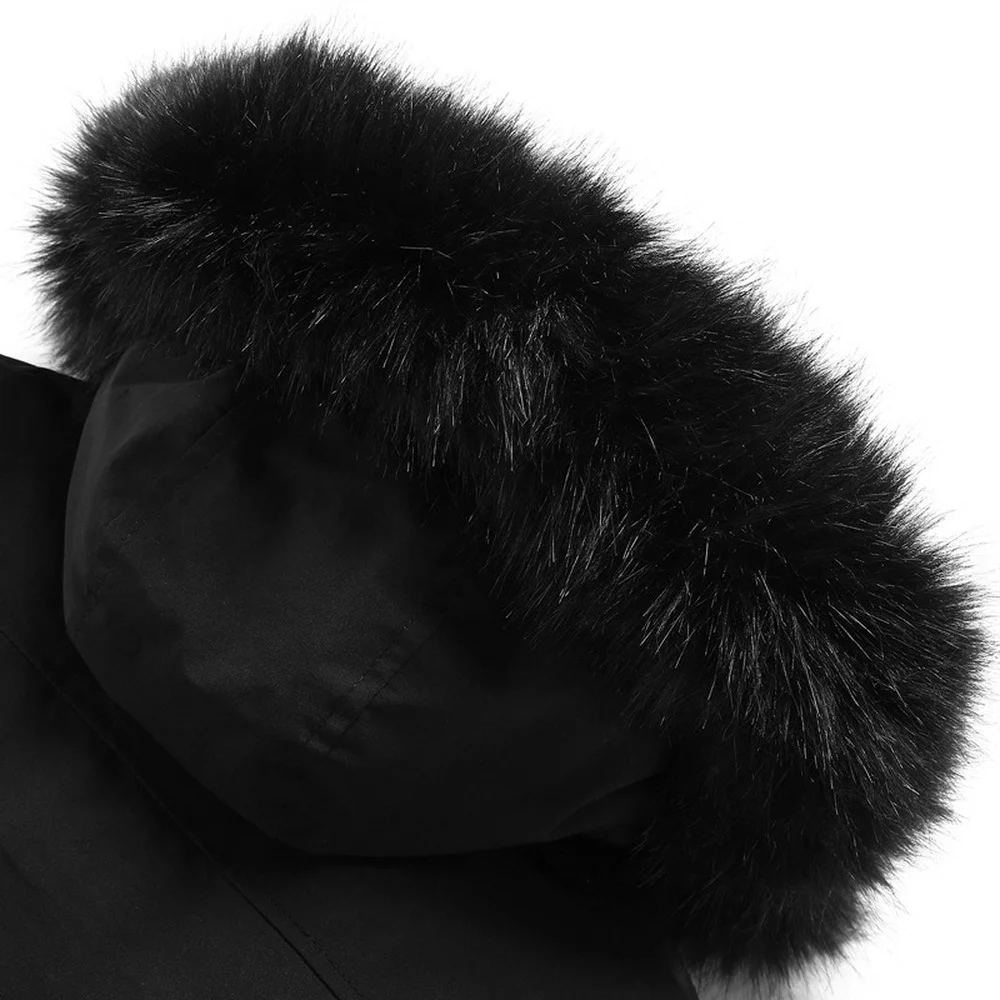 Мужская парка зимняя Толстая теплая куртка с капюшоном уличная ветрозащитная