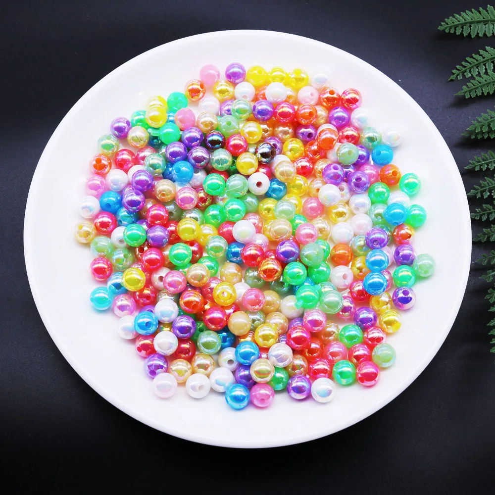 8 мм 200 шт. Φ бусины для шитья одежды или бытовых товаров Разноцветный жемчуг | Дом