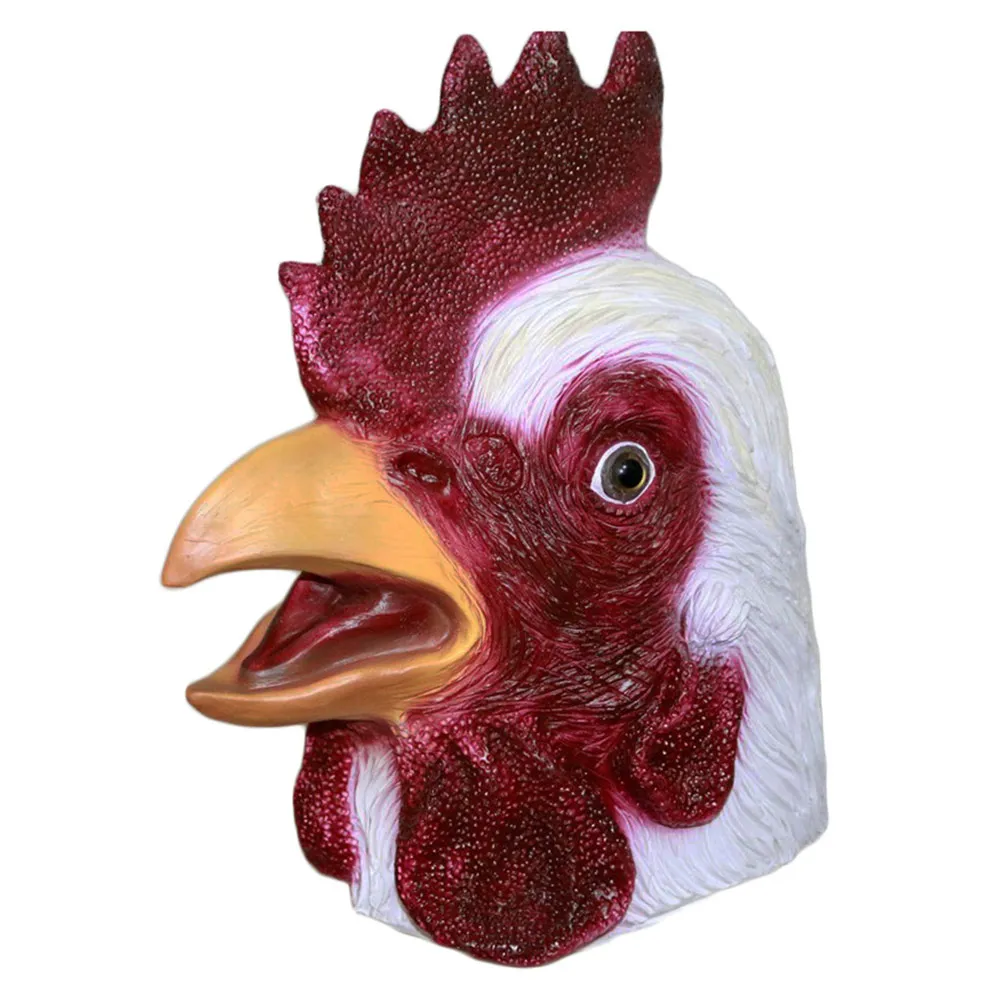 Anime Chicken Mask Halloween Novelty Costume Cosplay Party Latex Animal Head Rooster Prop | Тематическая одежда и униформа
