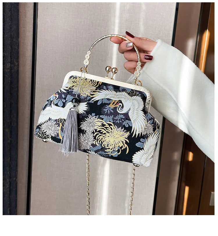 

Ethnic Style Cheongsam Handbag Women 2021 New Versatile Hanfu Bag Hand Carrying Small Ancient Style Crossbody Dinner Dress Bag