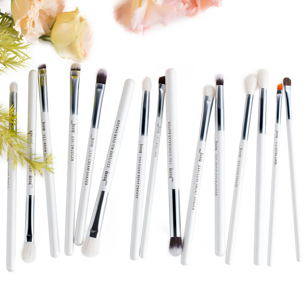 Jessup Eye Brush Профессиональный набор кистей для макияжа Набор бровей подводки 15 шт