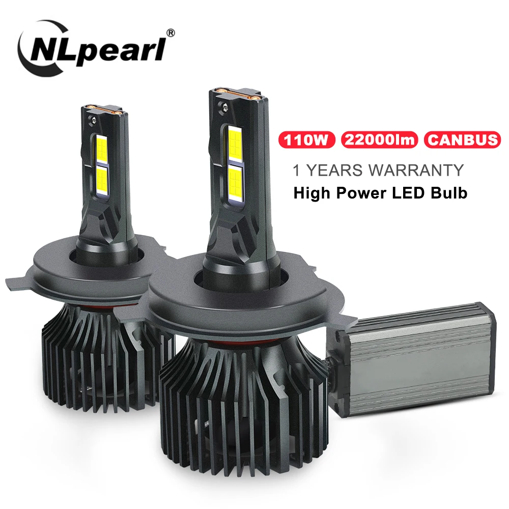 

Nlpearl 2x110W 22000LM светодиодный H7 H4 6500K 12V светодиодный фары H1 H8 H11 H16 9005 9006 Hb3 Hb4 9012 H13 9007 светодиодный лампы для фар