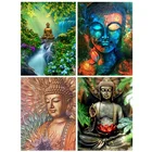 Картина из алмазов 5D с изображением религиозного Будды, полный комплект стразы, вышивка крестиком, квадратные круглые настенные наклейки