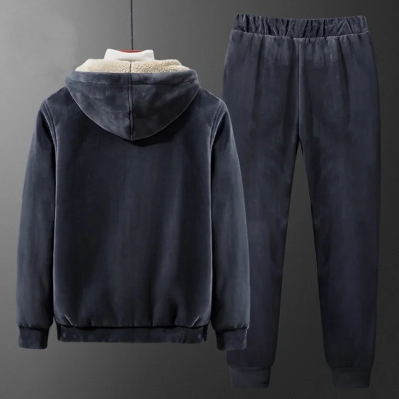 Мужской зимний спортивный костюм утепленный флисовый Бархатный комплект