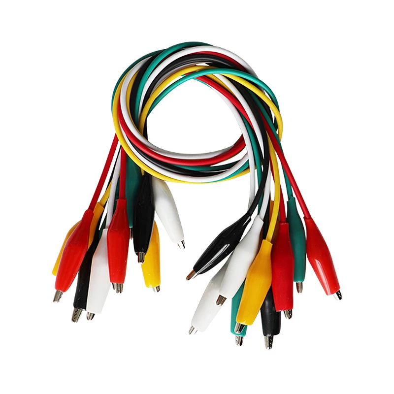 

10pcs Color Alligator Clip Wires Electrical DIY Test Power Cord Double Ended With Clamp Repair Lead Jumper Cable Crocodile Clips