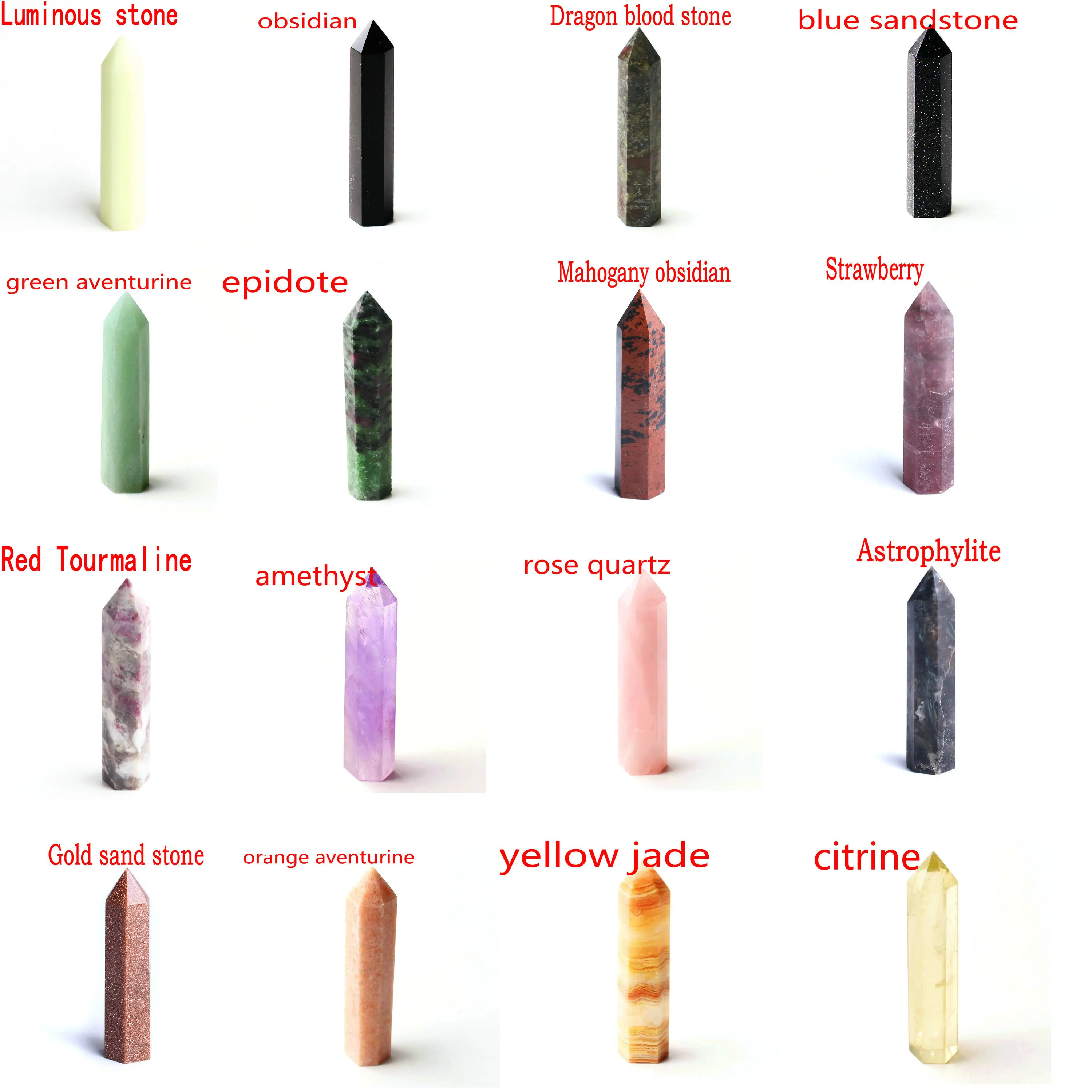 1 шт. Хрустальный обелиск точка палочка ювелирные изделия красочный флюорит