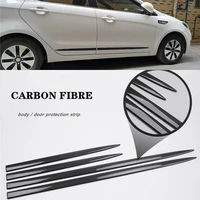 car sticker body scratch proof and crash proof protection strip universal carbon fiber door side trims edging decorative strip
