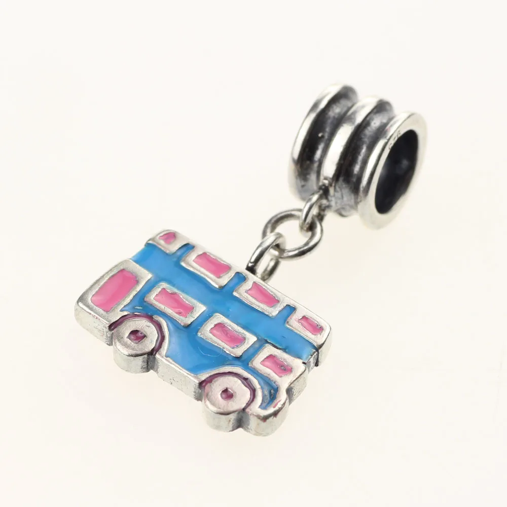 925 пробы серебряные браслеты с подвесками позолоченным кольцом платье голубого и