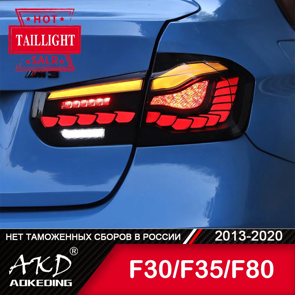 

Задний фонарь AKD для BMW F30 2013-2018 F35 320i 325i, светодиодный задсветильник фонарь DRL, сигнал поворота, задний тормоз