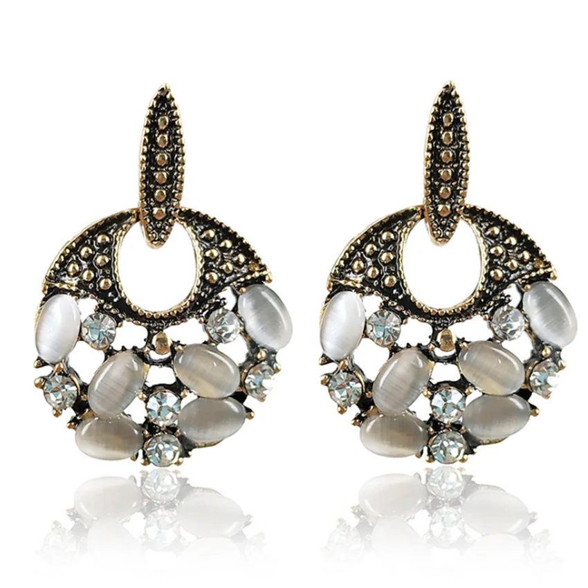 Светильник желтое золото сплав Круглый полый кошачий глаз камень