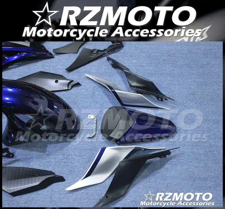 

New ABS Motorcycle whole Fairings kit Fit for YAMAHA YZF-R6 R6 2017 2018 2019 17 18 19 Bodywork set blue silver