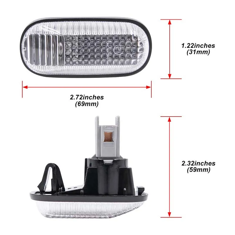 Прозрачные Передние боковые габаритные огни OEM для Honda S2000 AP1 AP2 S2K 1999-2009