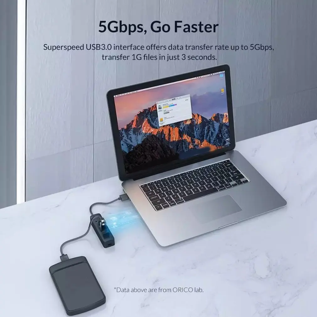

ORICO USB 3.0 HUB With Type C Power Supply Port For PC Laptop Computer Accessories ABS USB Splitter USB3.0 OTG Adapter