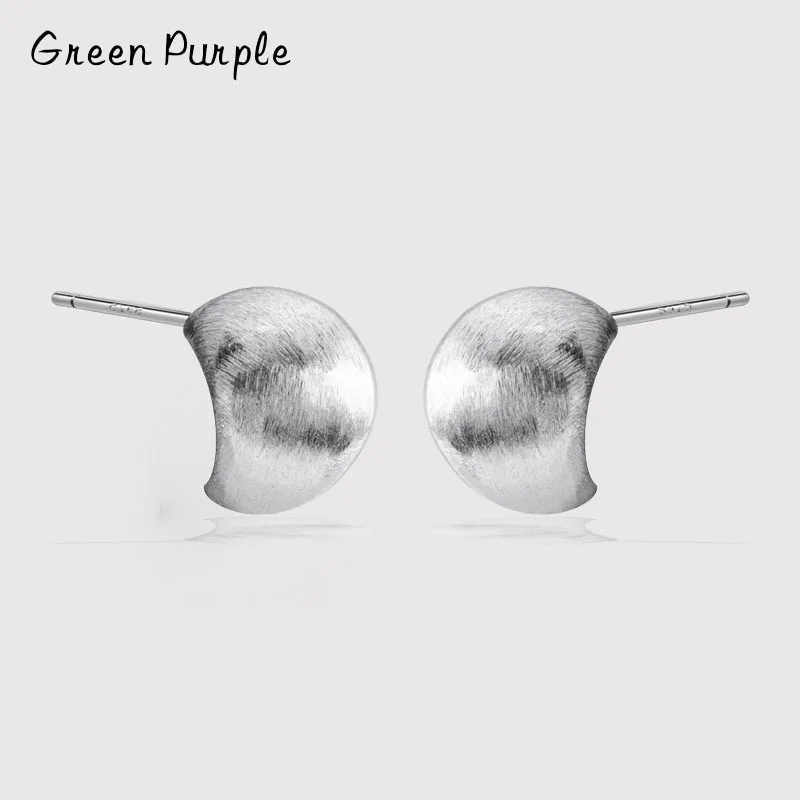 

Brushed Arc Stud Earrings 925 Sterling Silver Boho French Earrings Brincos Pendientes Earrings For Women Fine Jewelry