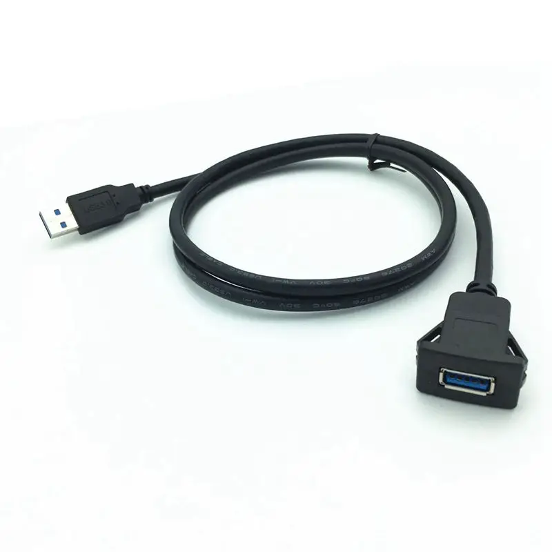 USB 3 0 Штекерный к женскому AUX смывной панельный Удлинительный кабель для