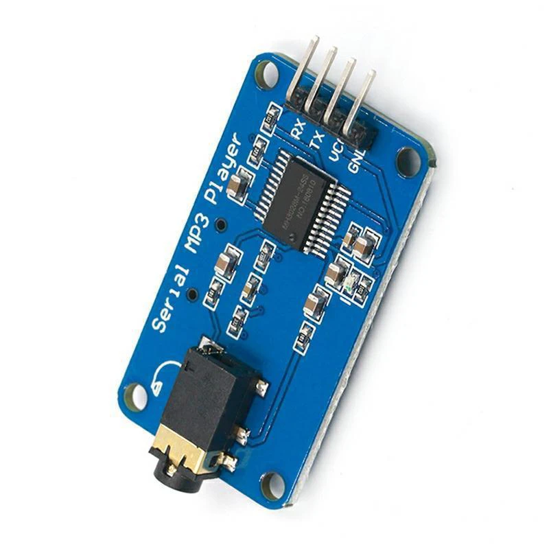 

Последовательный модуль управления YX5300 UART, 1 шт., MP3 музыкальный плеер, модуль для Arduino/AVR/ARM/PIC 3,2-5,2 В постоянного тока, регулировка громкости, Н...