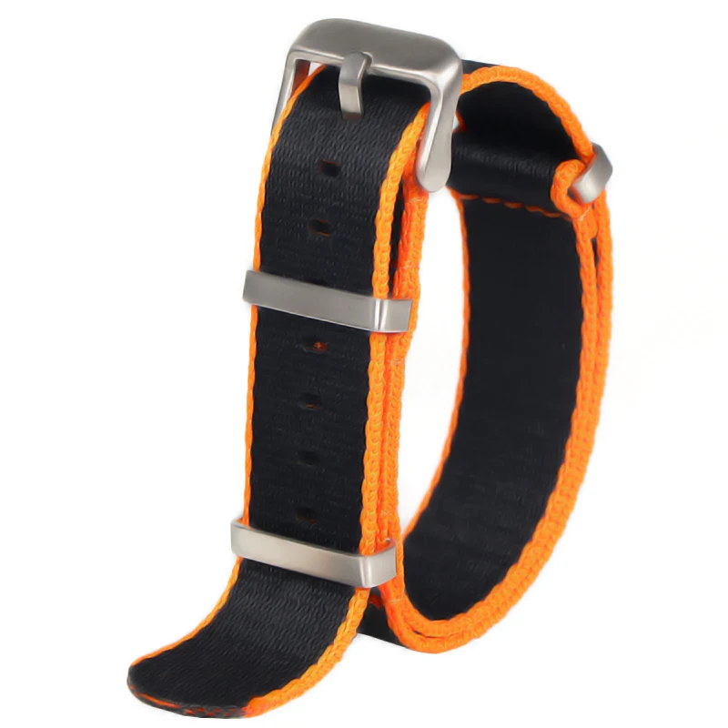 Premium Quality Herringbone 20mm 22mm Seatbelt Watch Band Nylon Nato Strap For Military Watch