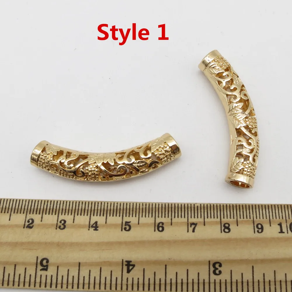 1 шт./2 шт. золотистые металлические длинные волосы оплетка страх Дред бусины